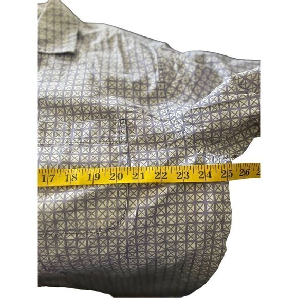 Eddie Bauer Mens Purple & White Geometric Short Sleeve Button Down Shirt Large - Picture 6 of 15